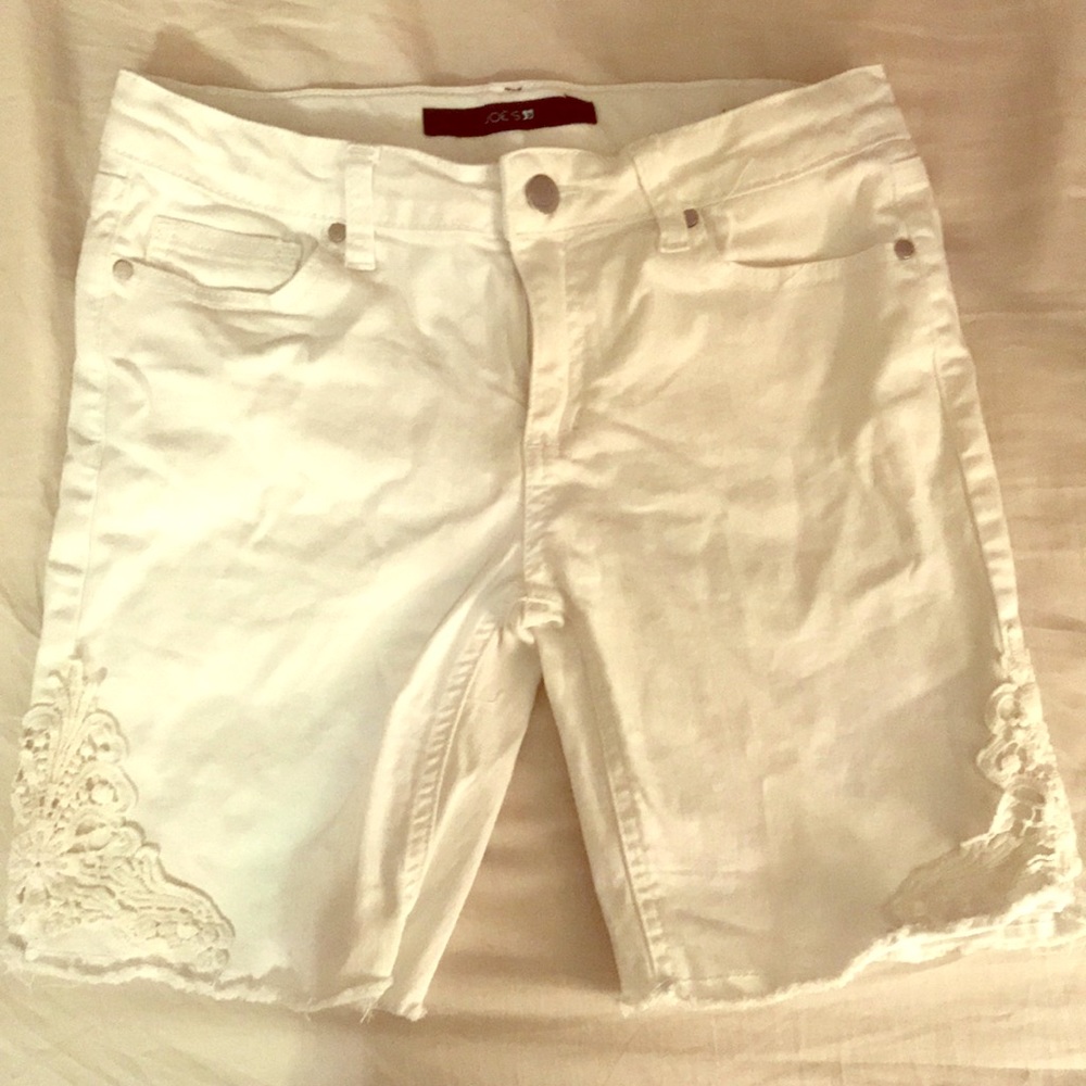 Joe’s White Denim Bermuda Shorts